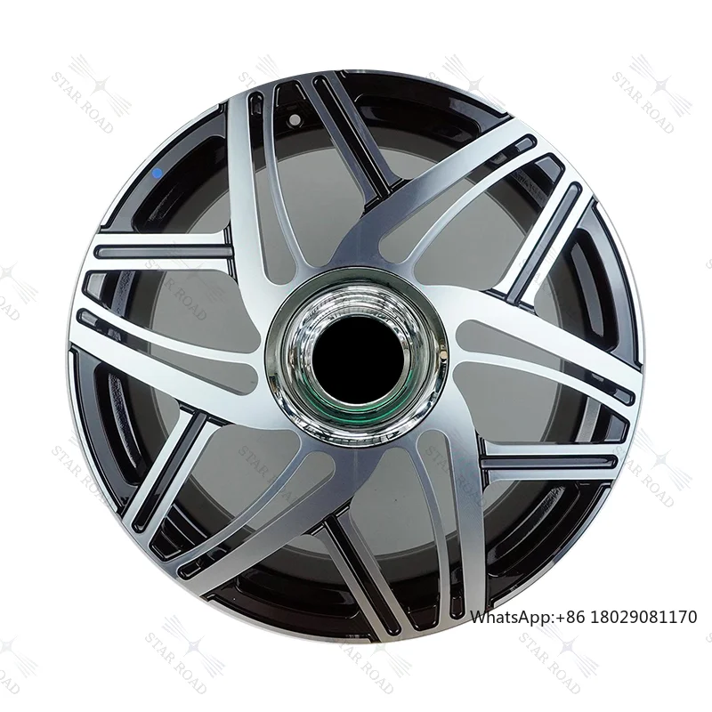 RCSR New 18 19 Silver Bright Black 5x112 5x114.3 Truck Off Road Wheel Five Spoke Luxury Rim for Ford Mustang Volkswagen Touareg