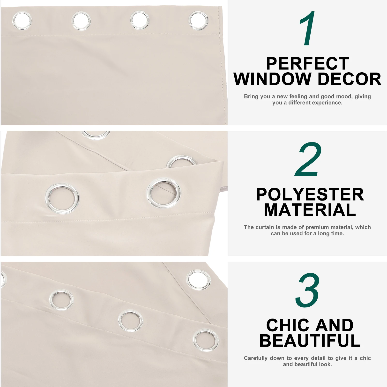 

Blackout Curtains Decorative for Bedroom Windows Bathroom Panelswindow Polyester Small Valance Modern Addition