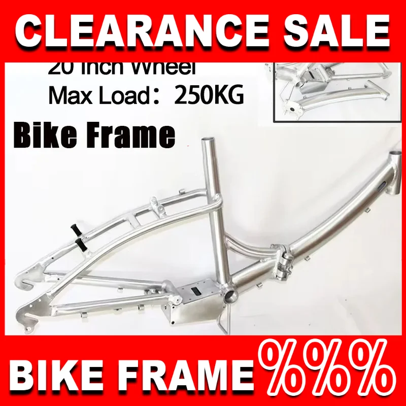 

Aluminum Alloy Bicycle Frameset for 20Inch Wheel 135mm Dropout Road Bicycle Framework Weight 3.1KG E-Bike Frame Cycling Parts