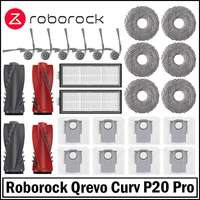 Roborock Qrevo Curv Robot Vacuum Cleaner Accessories Main Roller Side Brush Hepa Filter Mop Cloth Dust Bag Parts Replacement