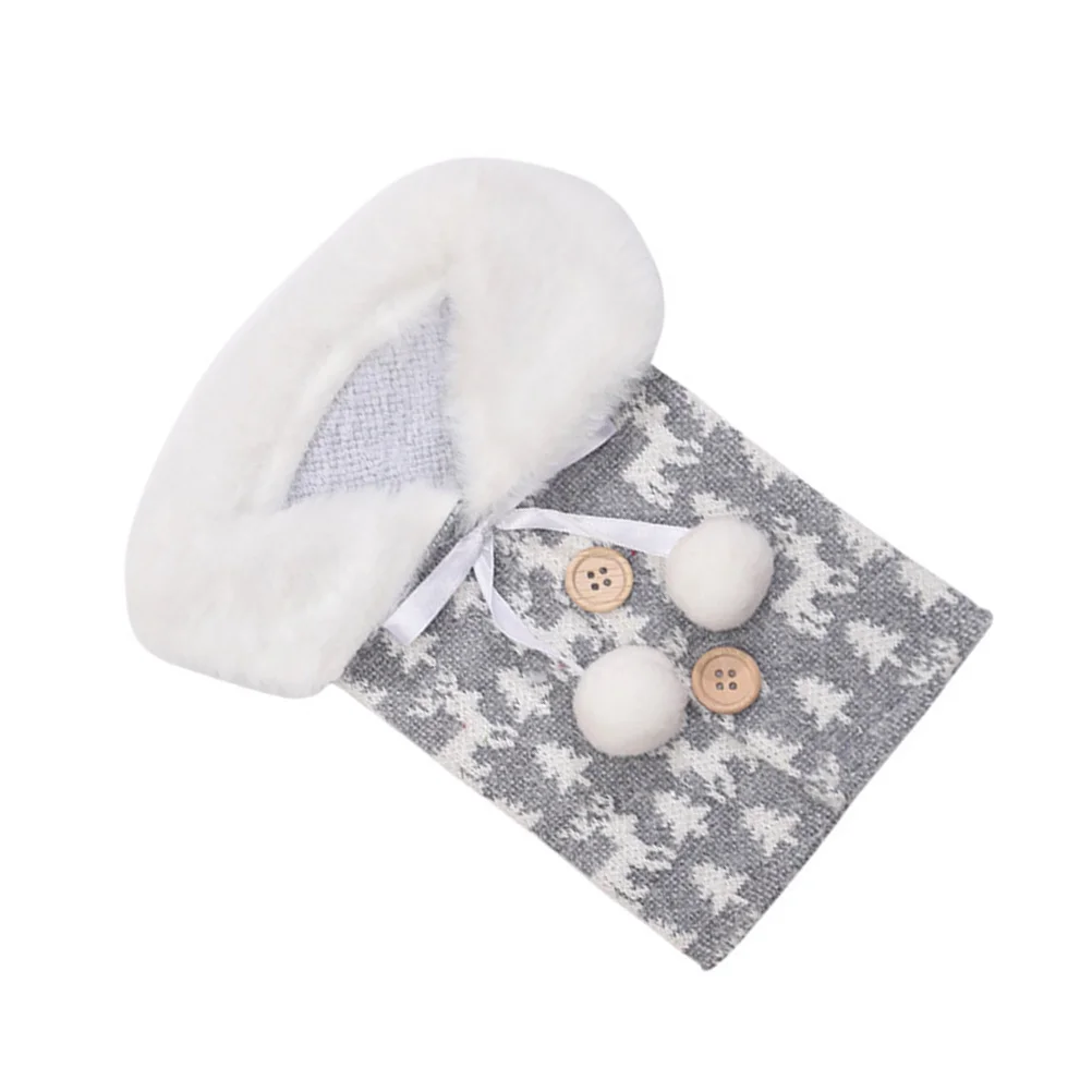 

Elk Bottle Cover Grey Xmas Wine Bottle Sleeve Creative Cover for Wine Christmas Party Decoration Accessory Gift Wrap