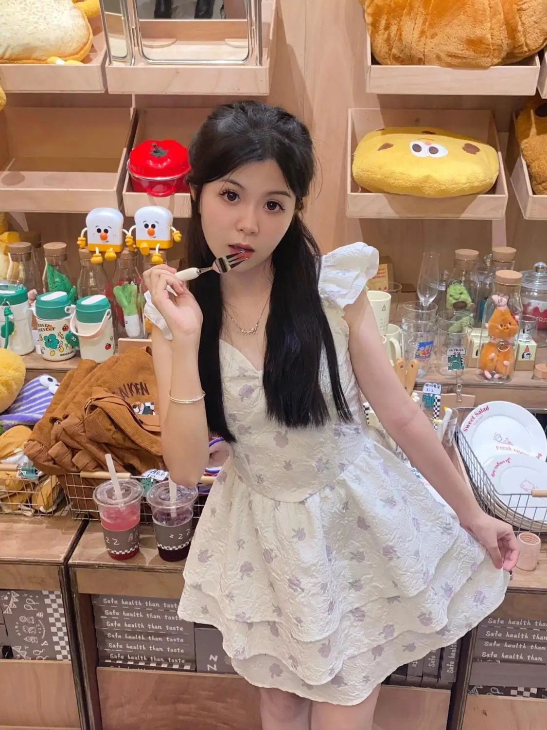 فساتين نسائية بأكمام قصيرة Dames ربيع ساتان برباط علوي ربطة عنق على شكل قلب خط عنق متدرج أشرطة مجمعة حسية أنيقة #2