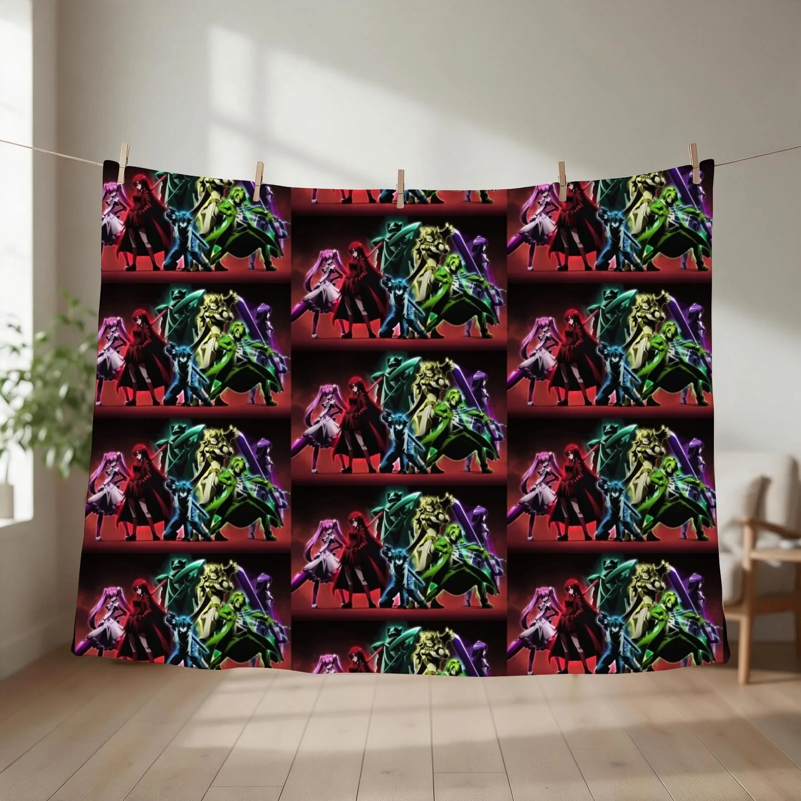 Anime Akame ga Kill Throw Blanket couch cozy soft plush fuzzy picnic outdoor blanket