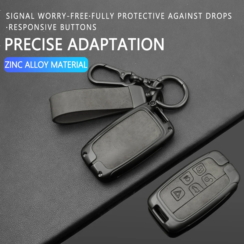 Zinc Alloy Car Key Cover Cover For Land Rover Range Rover Evoque Sport Vogue Discovery 4 5 For JAGUAR XE XF XJ Protector Keychai