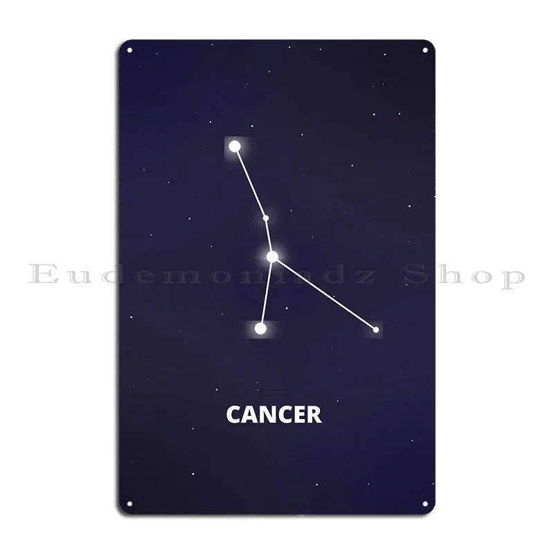 Cancer Constellation Metal Plaque Rusty Home Club Bar Club Tin Sign Poster