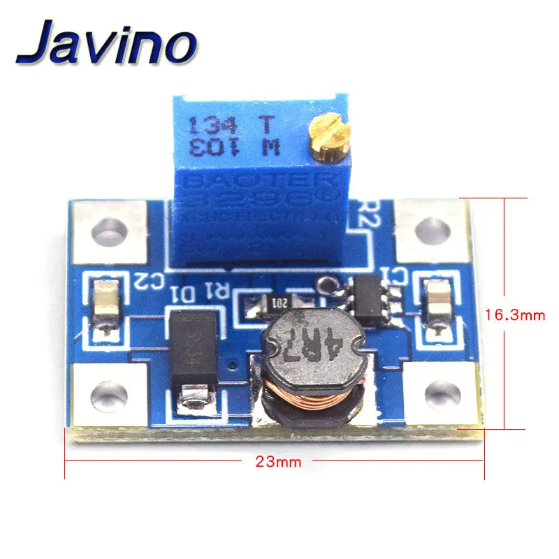 Sx1308 DC-DC adjustable boost stabilized voltage power module high current 2A 2-24V to 2-28V boost power board