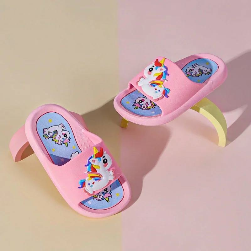 Cute Princess Cartoon Pony-Shaped Children's Sandals Waterproof Non-Slip Breathable Girls Slippers
