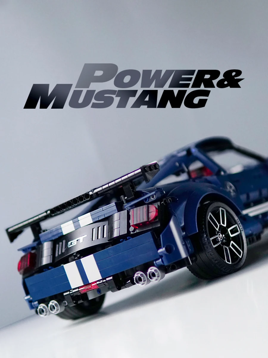 2814PCS Technical Mustang Shelby GT500 Muscle Sport Car Building Blocks Super Speed Vehicle Bricks MOC Toy Boy Birthday Gift