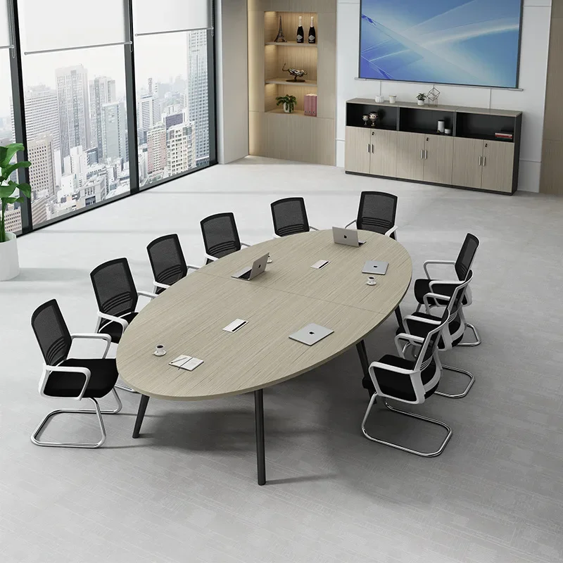 Oval Conference Table  Simple Modern Staff Negotiate Reception Training Desk Commercial Furniture New Arrival