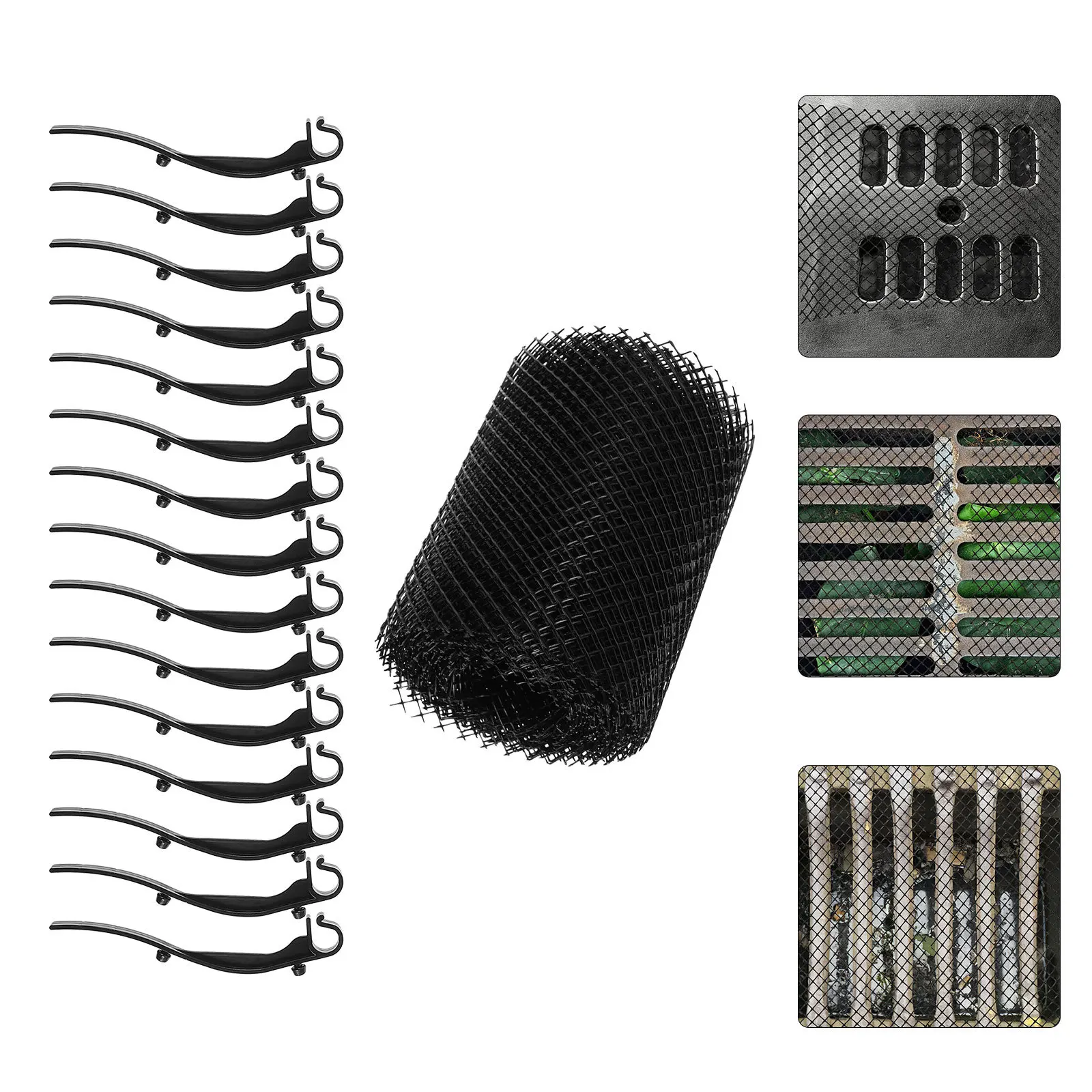 

Anti Blocking Gutter Guard Plastic Mesh Screen Roll for Household Garden Rain Gutter Debris Prevention Tool Anti-Blocking Filter