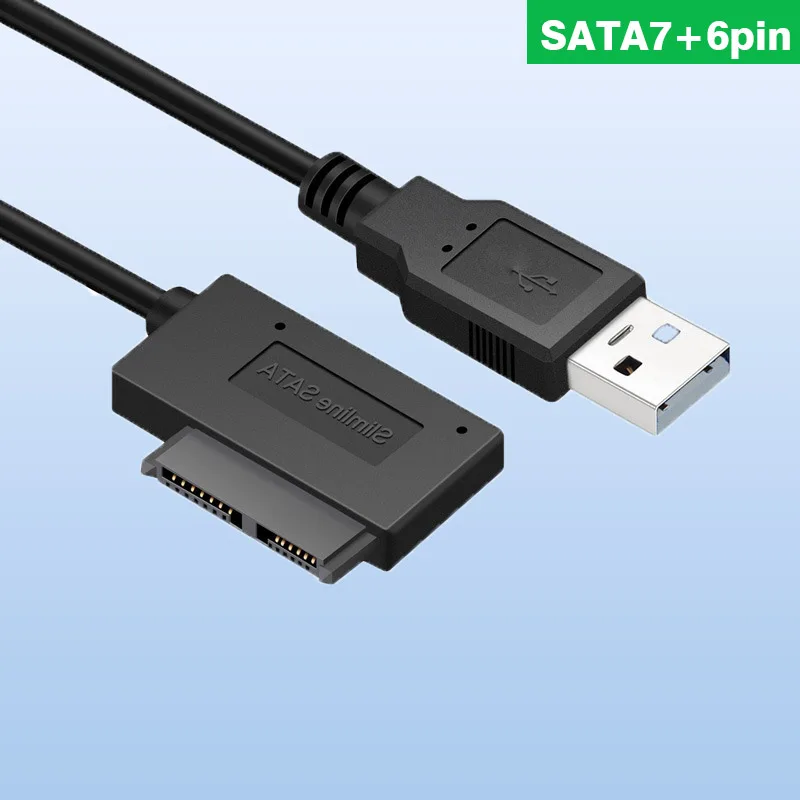 USB 3.0 To Mini Sata II 7+6 13Pin Adapter Converter Cable for Laptop CD/DVD ROM Slimline Drive Converter HDD Caddy