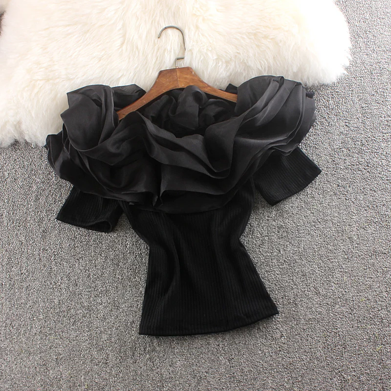 

Летняя шикарная футболка ort Sve, женская юбка Fro, облегающая юбка, захватывающая пот, модный топ в Корейском стиле для поездок на работу