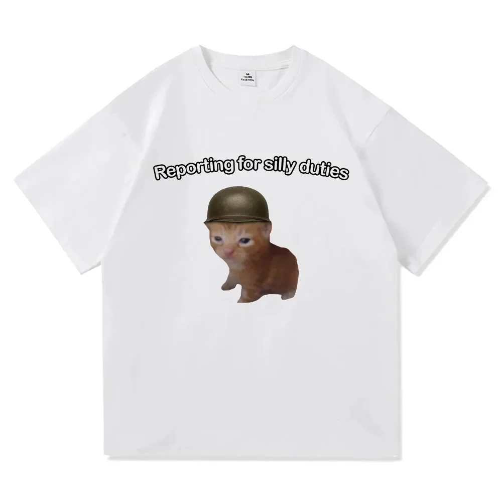 Y2K Funny Cat Emoji T-shirt - I Don't Think So I Don't Exist. Unisex Clothing Harajuku Style High-Quality Top 100% Cotton