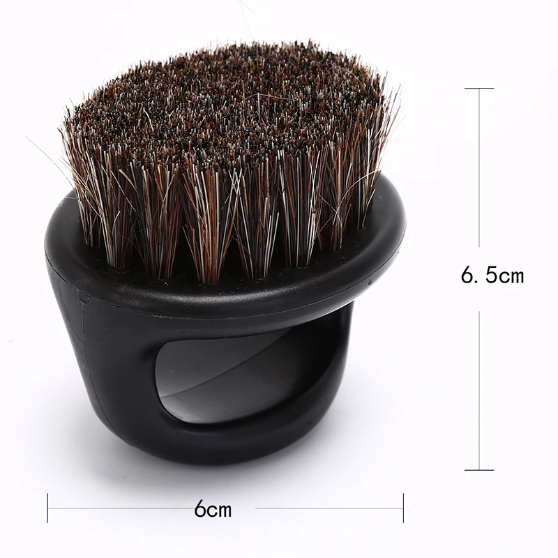 Horse Hair Men\'s Shaving Brush Barber Salon Facial Beard Cleaning Shave Tool Finger Brush Beard Comb