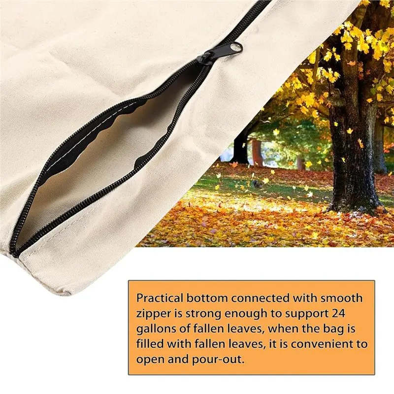 B08B-Replacement Bottom Debris Self-Unloading Bag For Mulcher Vacuum Leaf Storage Bag Adjustable Zipper Leaf Series