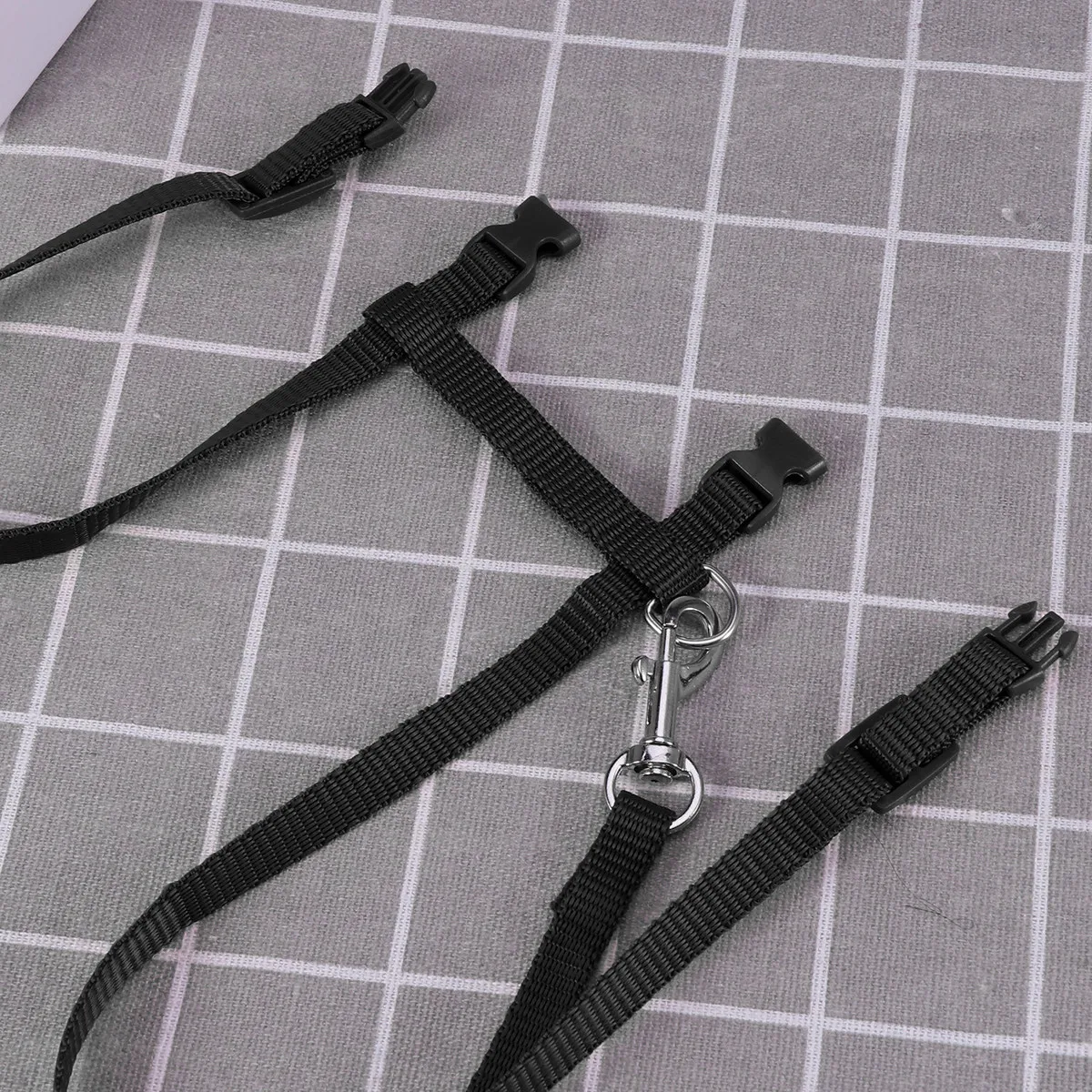 Pet Cat Puppy Adjustable Harness Leash Black Innovative Design Perfect Walking Party Photo Taking Reflective Chest