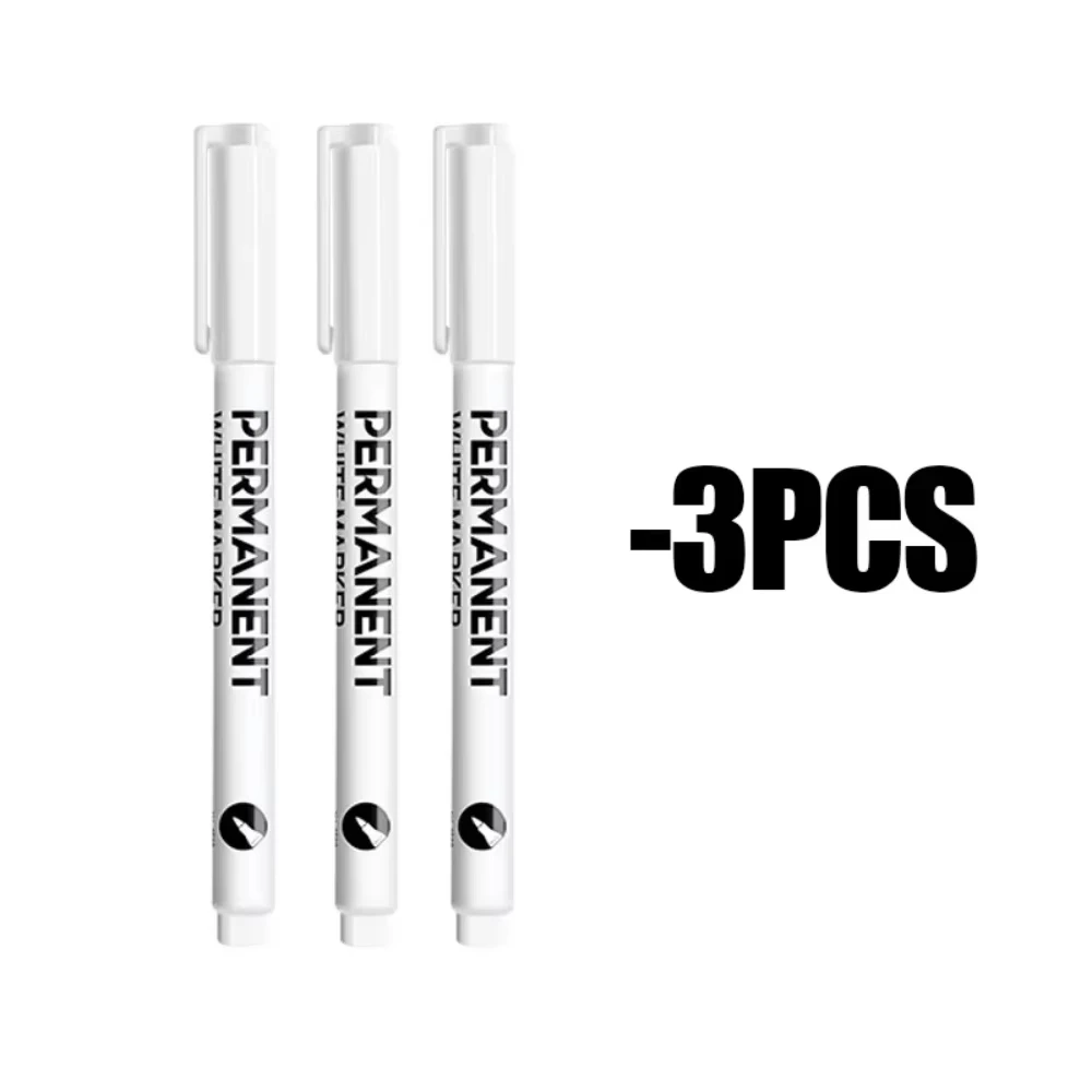 3/6 Stuks Art Writing Waterdichte Witte Verfpen Fijne Tip Op Oliebasis Marker Pen Acrylverf Marker Briefpapierbenodigdheden
