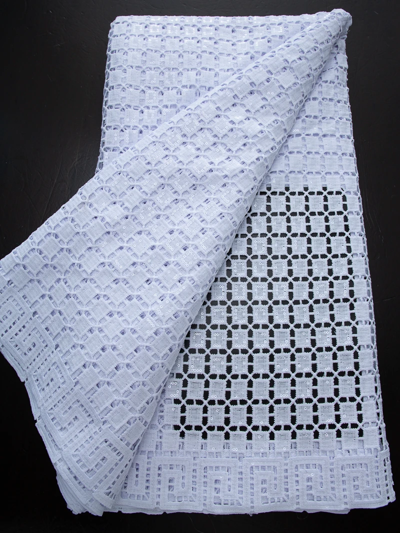 

Белая африканская гипюровая кружевная ткань 2025 г., высокое качество, нигерийский вязаный шнур, кружевная ткань, водорастворимое свадебное платье невесты A4354