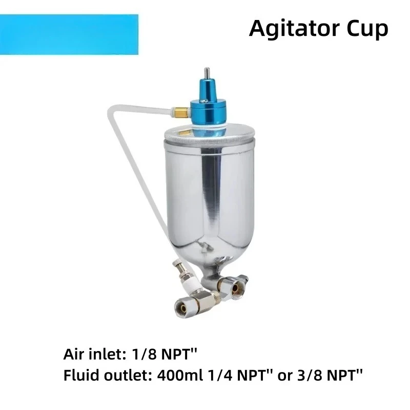 Mini Agitator Cup Pneumatic Stirring Pot anti-sedimentation Paint Mixing Cup Matching 101 Gravit/W-71/Suction Spray Gun