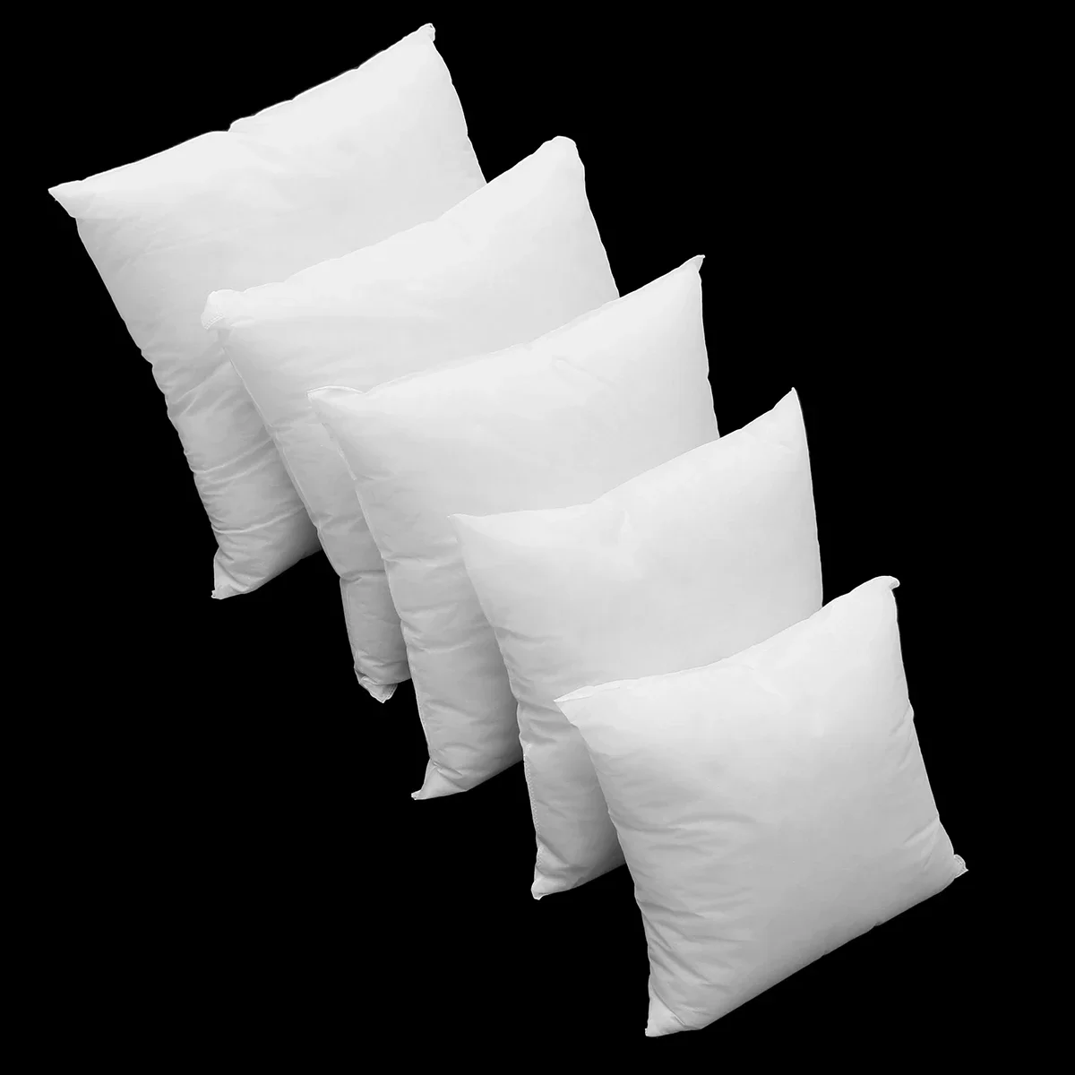 5 Size 35-55cm Square White Throw Cushion Pillow Insert Car Seat Waist Pillowcase Inner Filler PP Cotton Filling