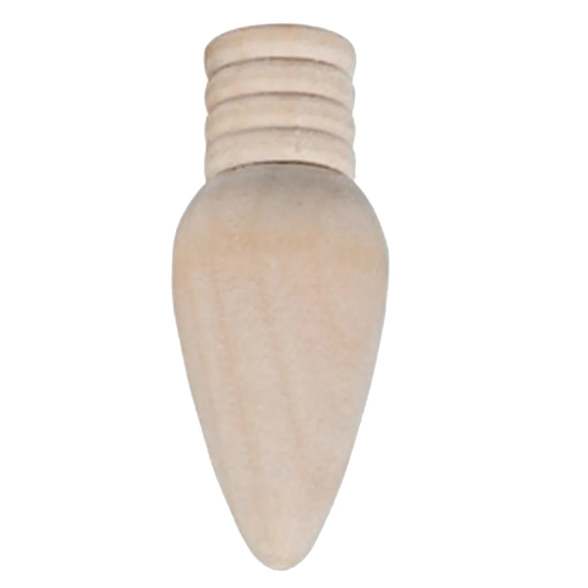 목재 크리스마스 전구 미완성 목재 장식품, 공예품 및 크리스마스 트리 공급, 2 인치 높이, 50 개