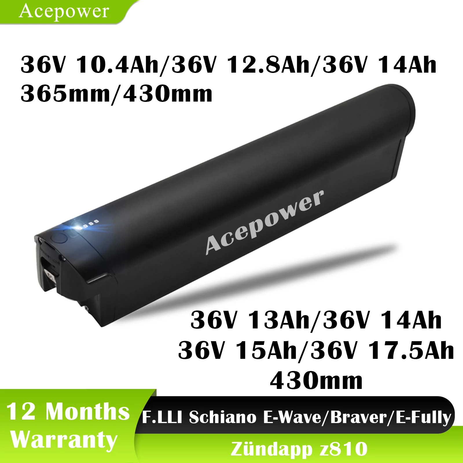 Per HIMO C20 F.LLI Schiano Zündapp Z810 Batteria Ebike 36V 10.4Ah 14Ah 17.5Ah Batteria per Ampere Deluxe Jeep MHR TLR Pedale Ebike