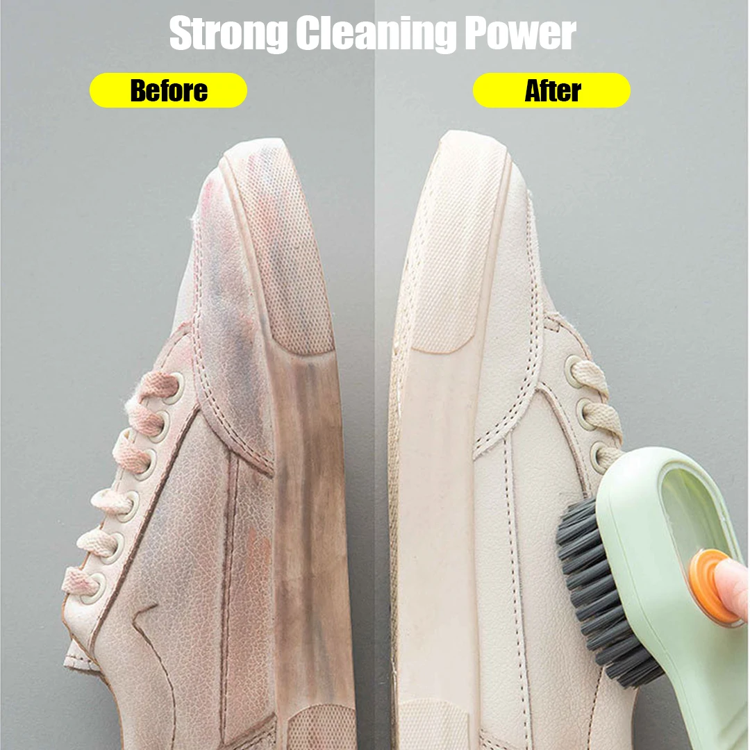 1/2Pcs Multifunctional Cleaning Brush Soft Automatic Liquid Shoe Brush Clothes Brush Shoe Clothing Board Brush Shoe Cleaner Tool