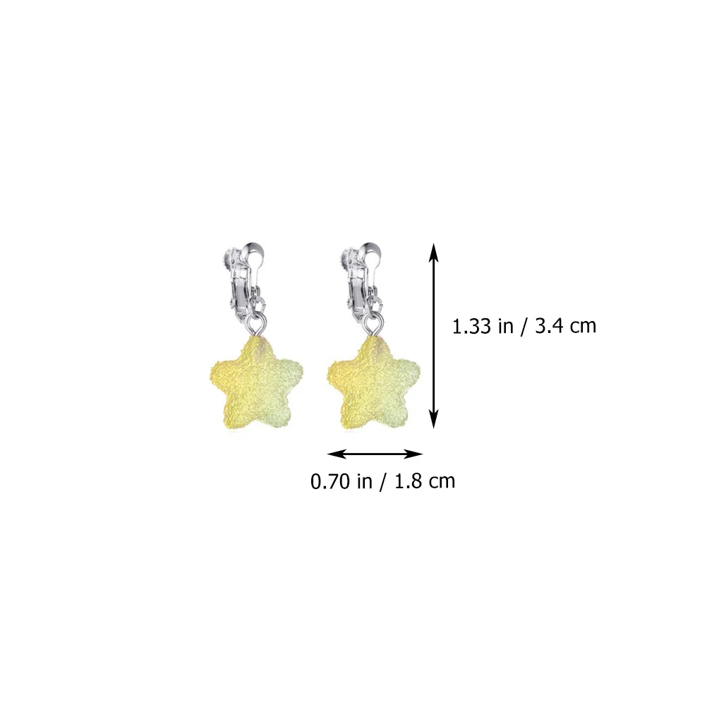5 paia di orecchini a forma di stella creativi, ciondolo delicato per donne e ragazze, adorabili decorazioni per l'orecchio, feste di compleanno, festival, regalo, moda durevole