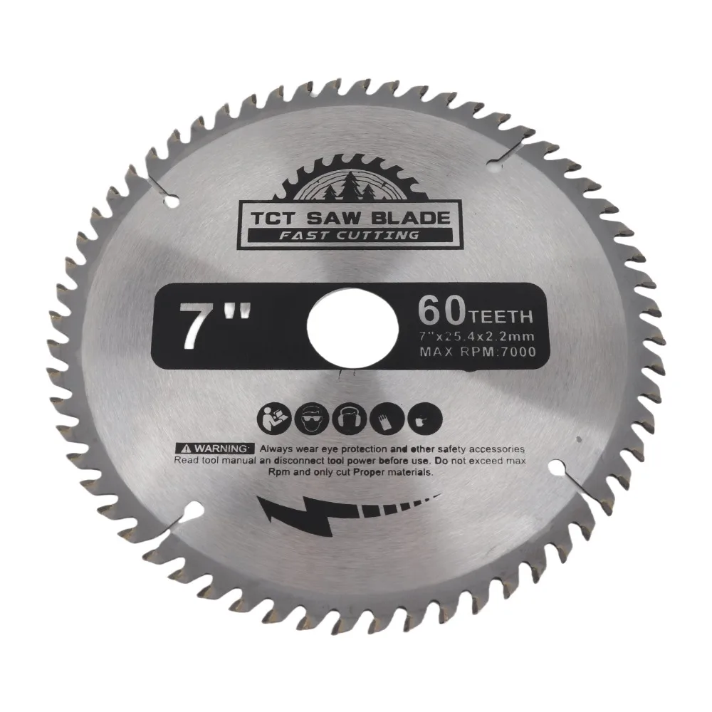 

Прецизионный 7-дюймовый диск для циркулярной пилы с 60 твердосплавными зубьями, отрезной диск для резки пластика