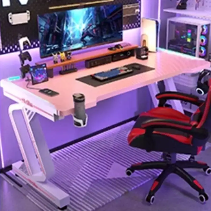 

Working Gaming Led Set Executive White Desk Rgb Modern Small Office Table Computer Study Room Mesa De Escritorio Home Office