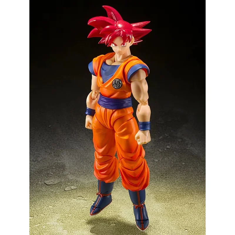 Original Bandai S.H.Figuarts SHF Super Saiyan Dios Son Goku el corazón de la justicia Dragon Ball en Stock Anime modelo de acción Juguetes