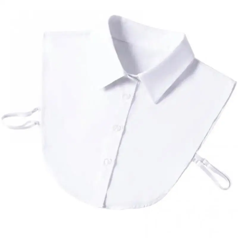Women Shirt Sweater Fake Collar Autumn Korean Style High end Pure White Vertical Small Lapel All match Detachable collars