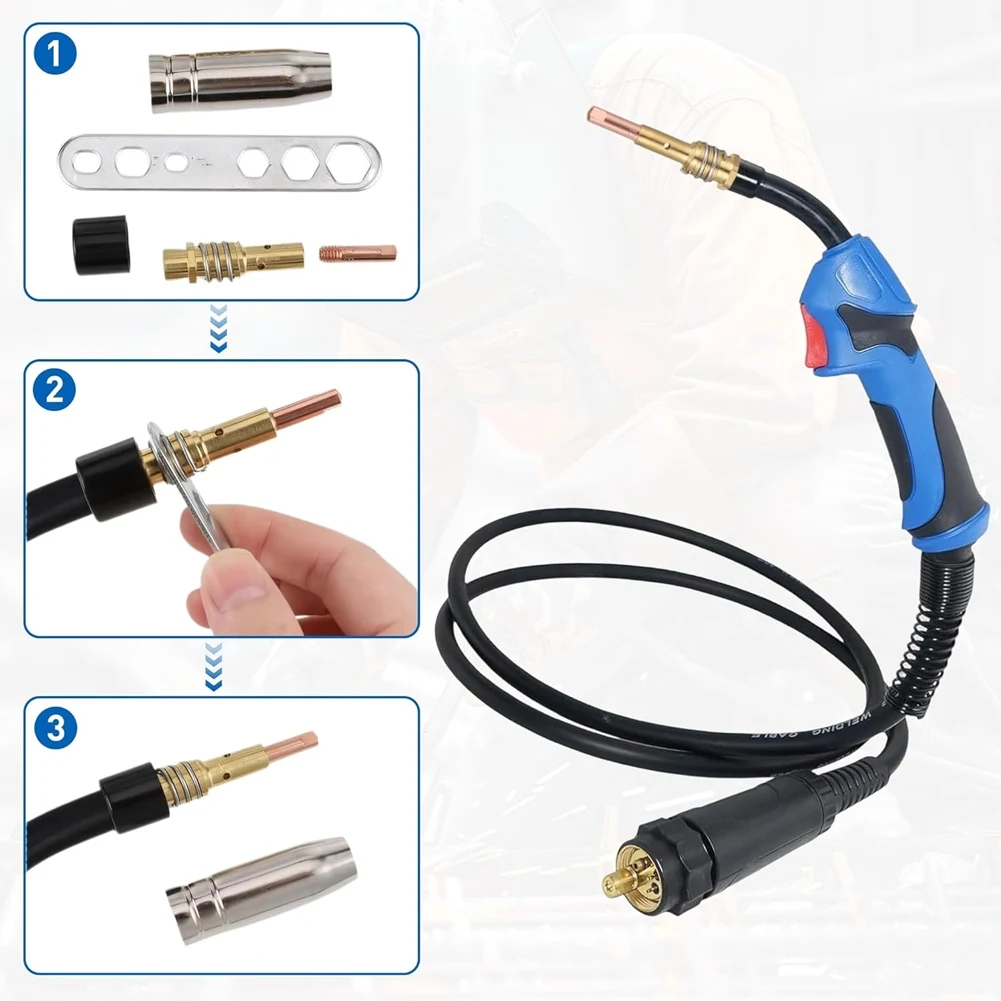 l68a-mig-溶接トーチ用摩耗部品セット-mb15ak対応、22個のアクセサリーが含まれています