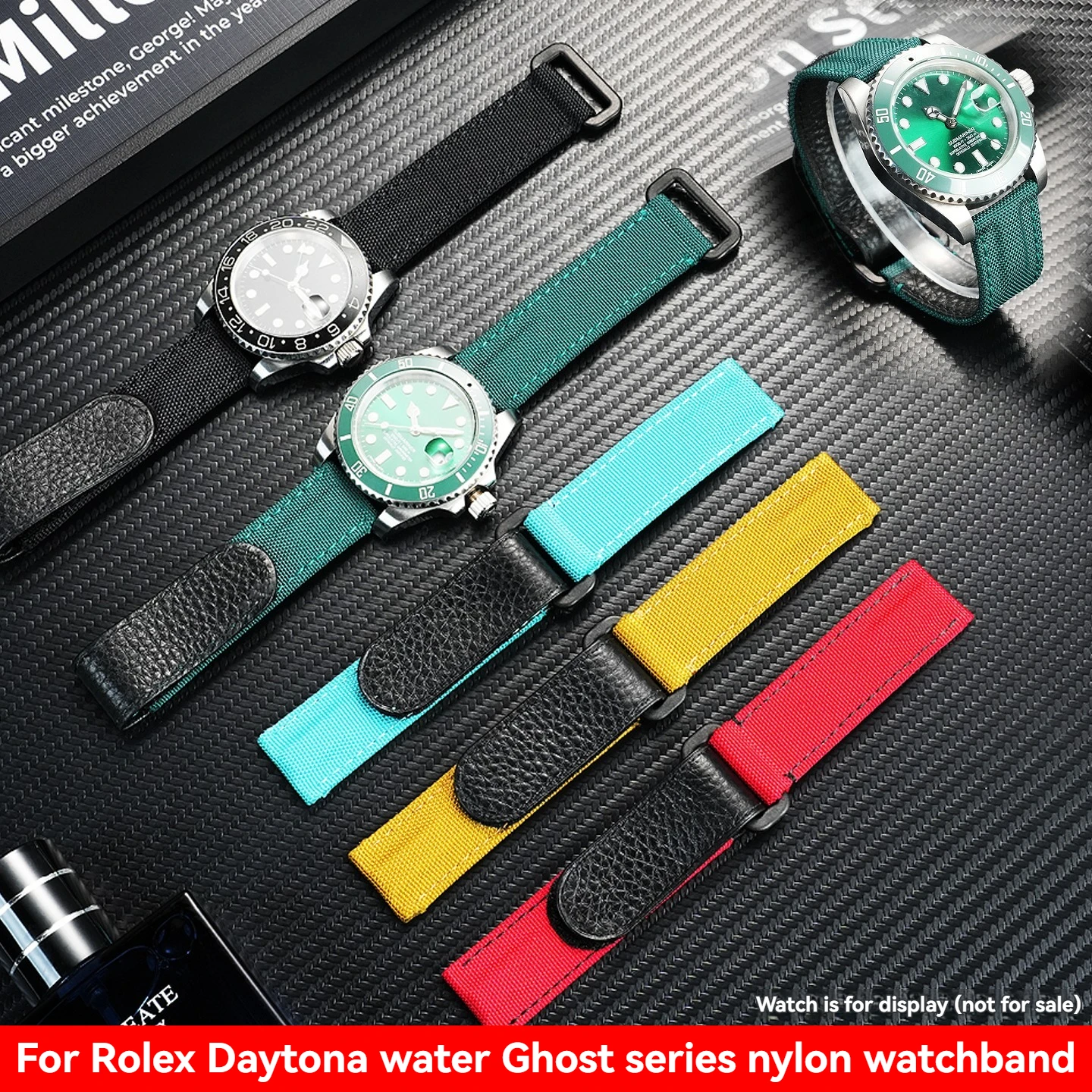 20MM Canvas Nylon Watch Strap for Rolex Daytona Yacht-Master/Submariner Omega Seiko - Men's Bracelet Accessories