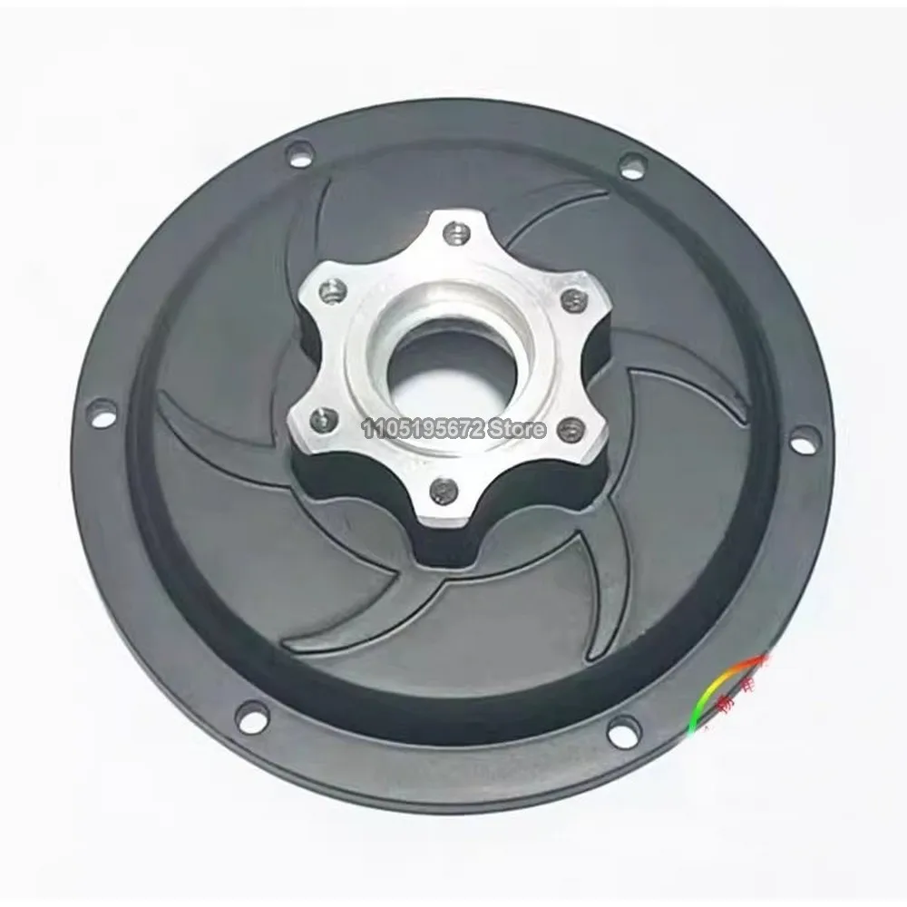 Capa de Cubo de Motor para Patinete Elétrico, Capa de Freio a Disco de 6 Furos, Capa Lateral de Roda de Motor para Patinete Elétrico e Bicicleta, Diâmetro Interno de 112mm