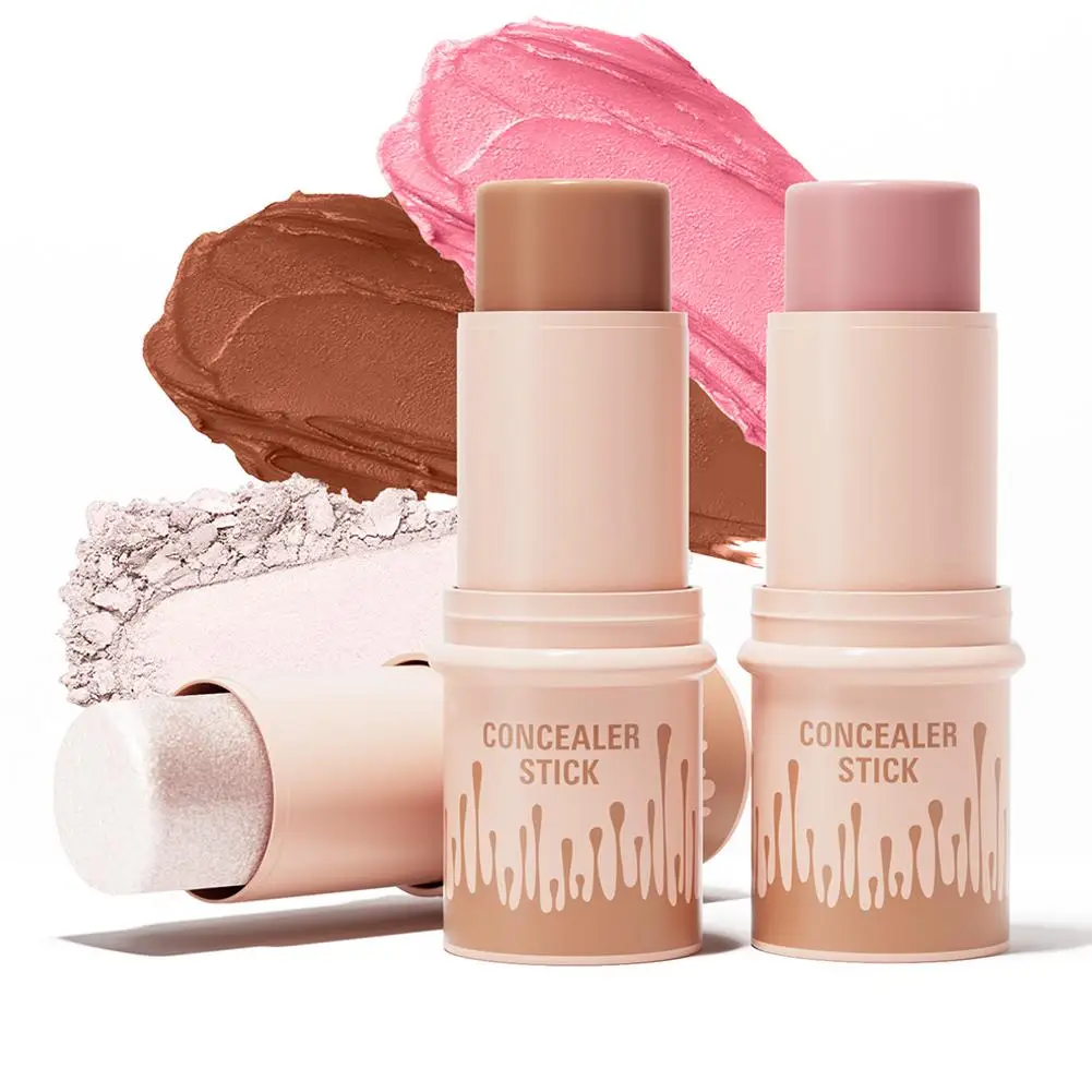 Bâton de contour crème longue tenue, léger, éclaircissant, stylo pour le visage, surbrillance, anciers correcteur, maquillage bronzant, K7F6