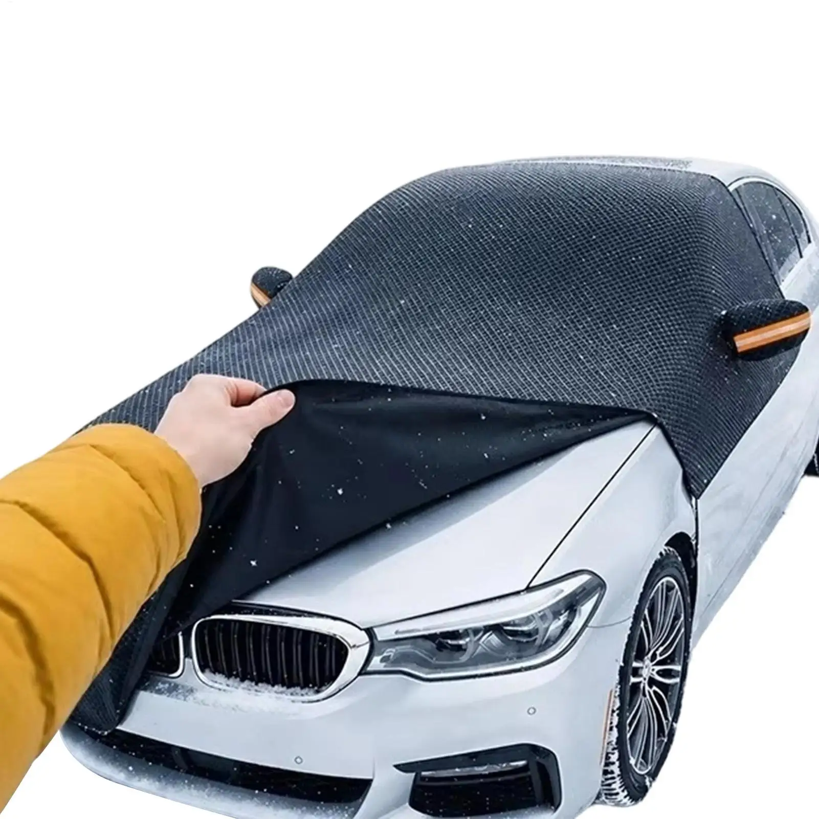 Car Snow Blocking Cover Large Heavy Duty Sunproof Waterproof Elastic Strap Car Front Windshield Sunshade Car Accessories