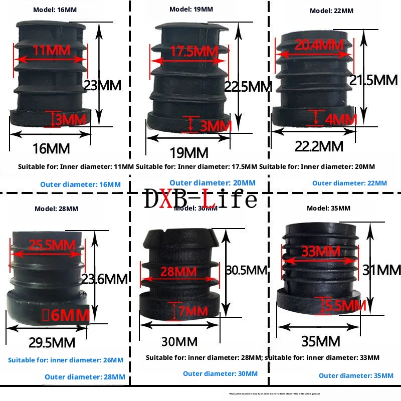 4 Pcs 1.25''/1.5'' Tube 16/19/22/30/35mm Universal Wheel Round Caster Sliding Roller Brake Silent Stainless Steel Nut Plug Rack