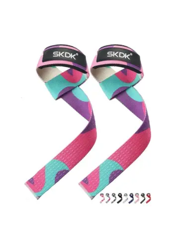 2Pcs Adjustable Weightlifting Wrist Straps Non-Slip Strength Training Fitness Lifting Support Gym Booster Bands Sports Grip