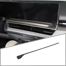 For BMW 5 Series G60 G68 2024+ Soft Carbon Fiber Car Navigation Screen Under Trim Panel Cover Sticker Interior Accessories