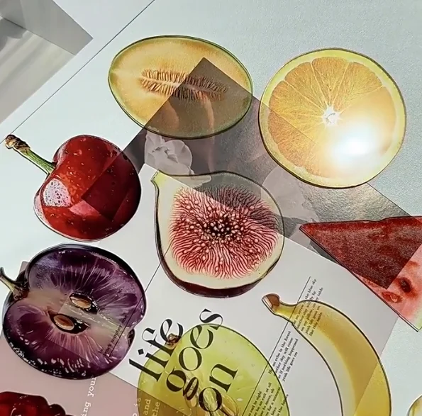 The same cute creative  watermelon strawberry fruit ins fixed book photo acrylic bookmarks 20