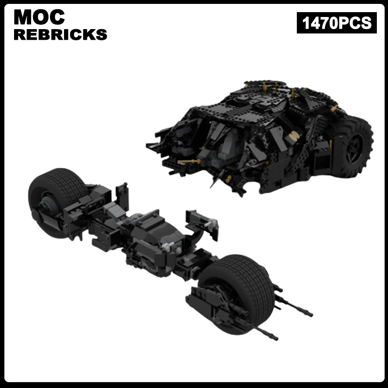 

Famous Movies Series UCS Black Bats Chariot MOC-111387 Technology Bricks Display Collection Model Creative Children's Toys Gift