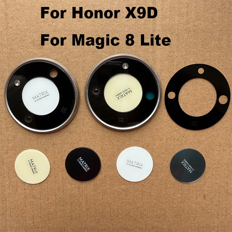 For Honor Magic8 Lite / X9D Camera Lens Glass Piece Screw Ring Cover Magic 8 Lite X9D Smartphone Replacement Parts