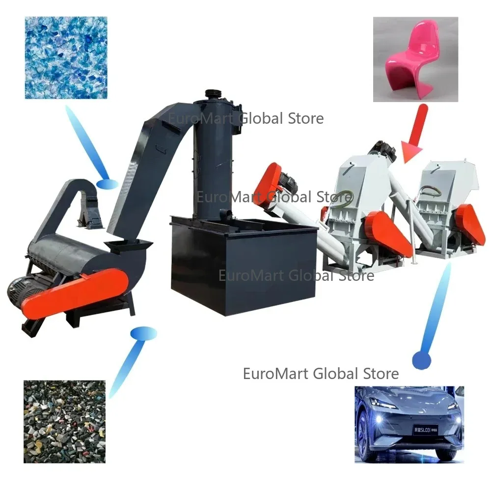 PE Flakes Washing Machine Washer Tank Top Grade PP for Plastic PP HDPE Plastic Crushing Washing Recycling Line