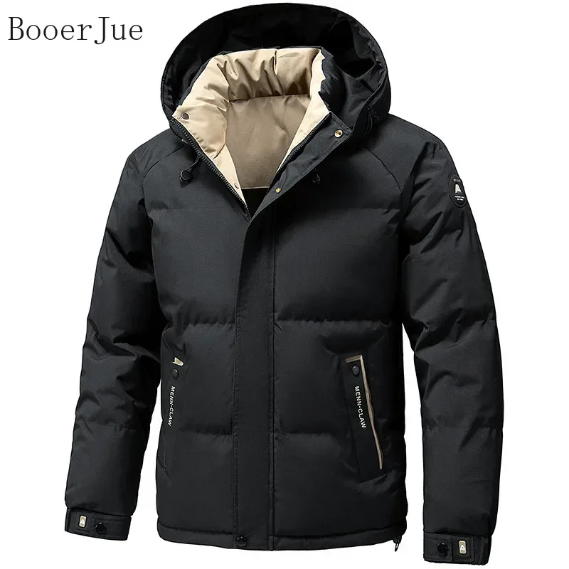 Men's Hooded Cotton-Padded Bread Coat Thickened Cold-Proof Warm Padding Windproof Winter Trend Casual Camping Outdoor Sports