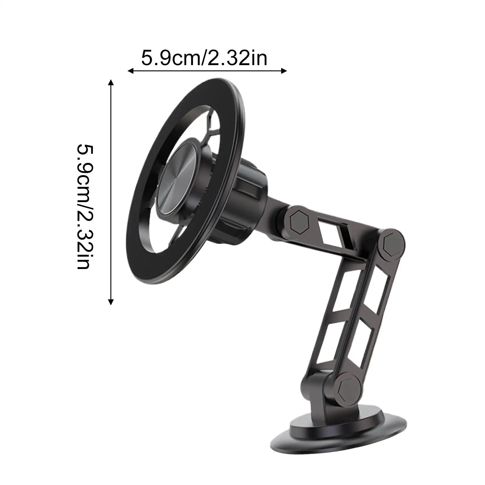 حامل هاتف مغناطيسي 360 دوران سبائك الألومنيوم حامل هاتف مغناطيسي للسيارة لشاحنة SUV سيدان لوحة القيادة الزجاج الأمامي رحلة الطريق
