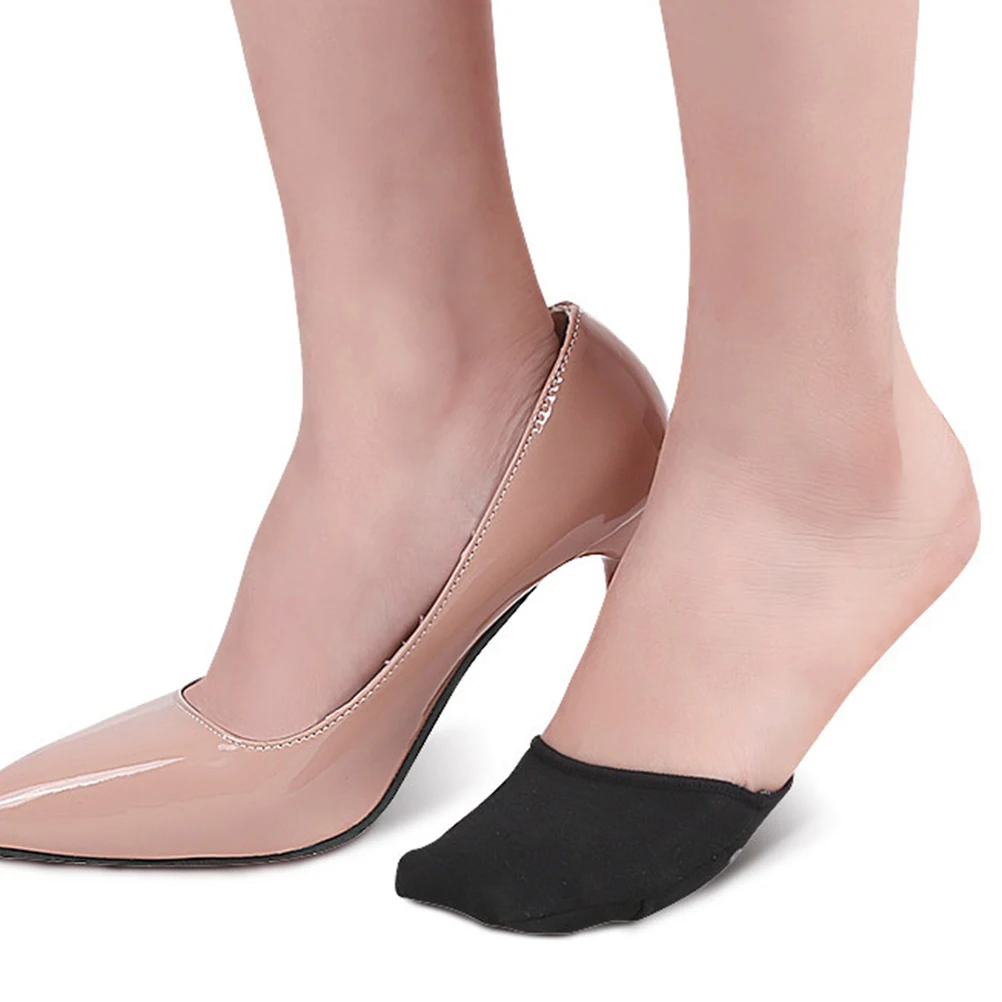 

6 Pairs Black Skin Color Half Palm Socks Forefoot Non Slip Comfortable Invisible Summer Breathing Show Foot Care Tools Women