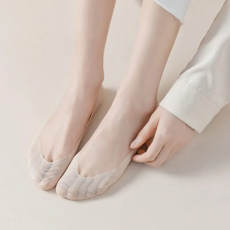 5 Pairs Women Socks Summer Thin Low Cute Socks Solid Color Breathable Invisible Socks For Women image 4