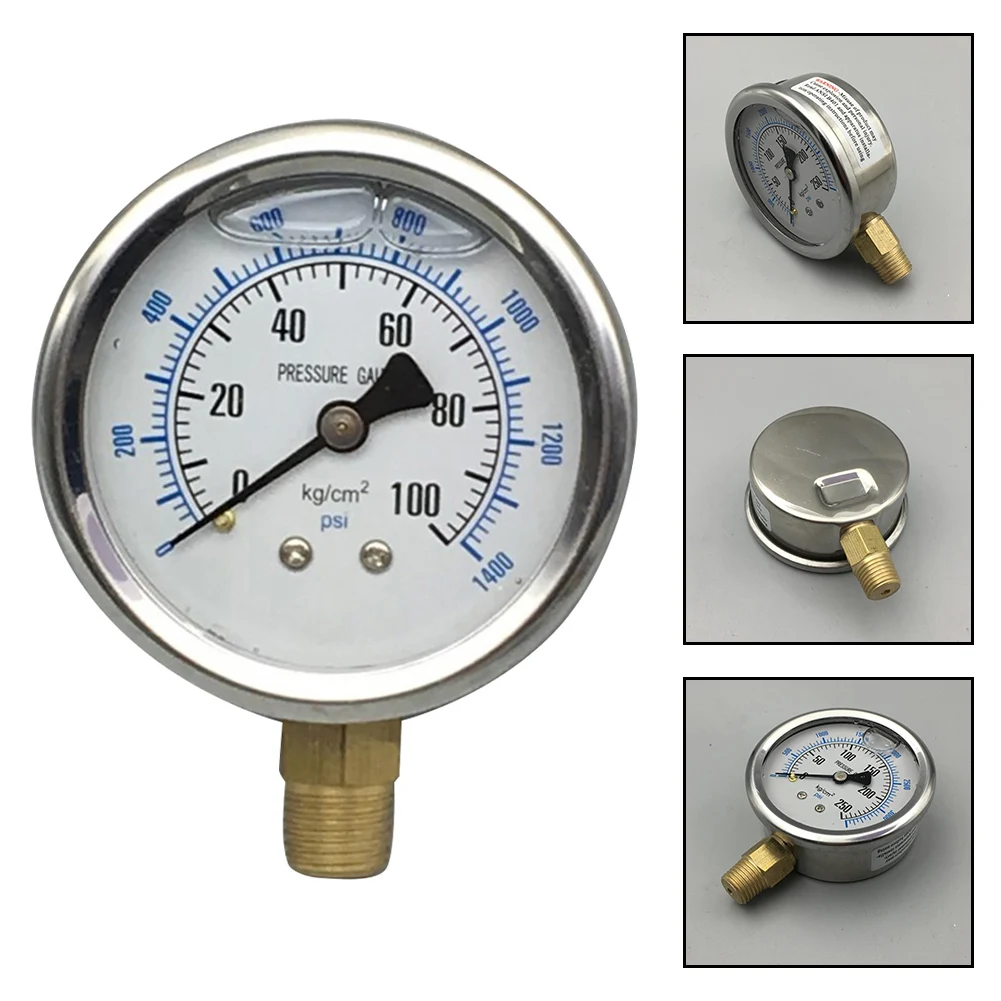 1pcs For YN-60 Axial Edge Earthquake-resistant Pressure Gauge Oil Pressure Gauge Hydraulic Gauge Measuring Instrument 0-150KG