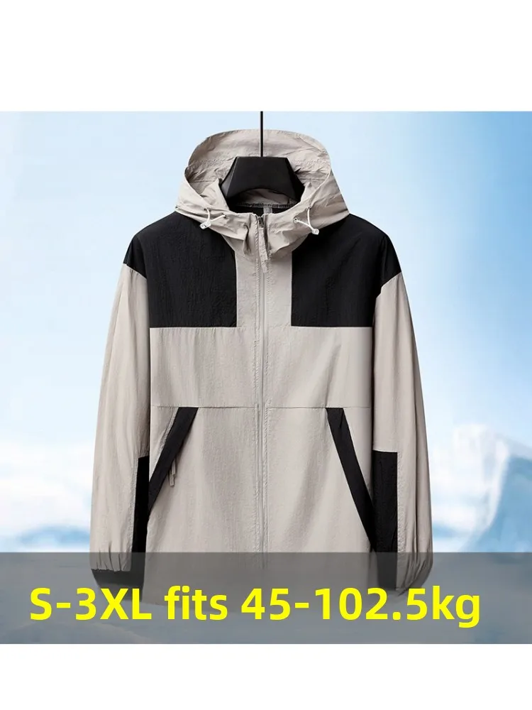 

Ice Silk Men's Summer Thin Sport Outdoor Fiing UV Protection Clothing Jaet Trendy Lightweight Breathable Loose Fit Long S...